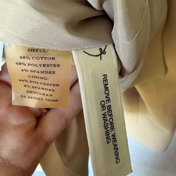 Ann Taylor Jacket Womens Size M Beige Utility Four Pockets Safari Chic - Picture 3 of 4